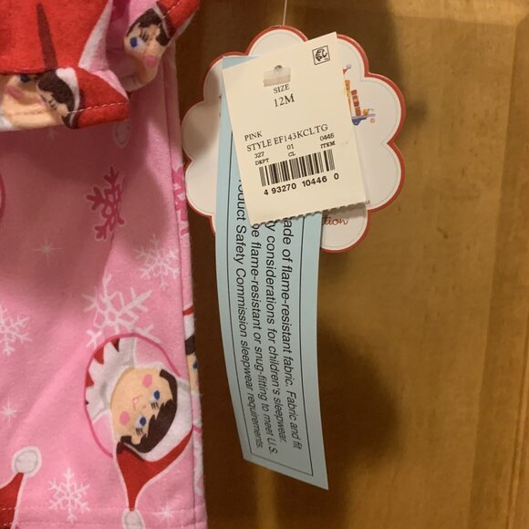 Elf on the Shelf Girls' Pink 12 Months 2 pc Pajama Set - Picture 6 of 6